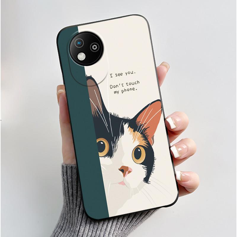 For ZTE Blade A35 Lite/A35 Core Jelly Soft Black Cover Romantic Scenery Pattern Coconut Tree Wildflower Sunflower Casing