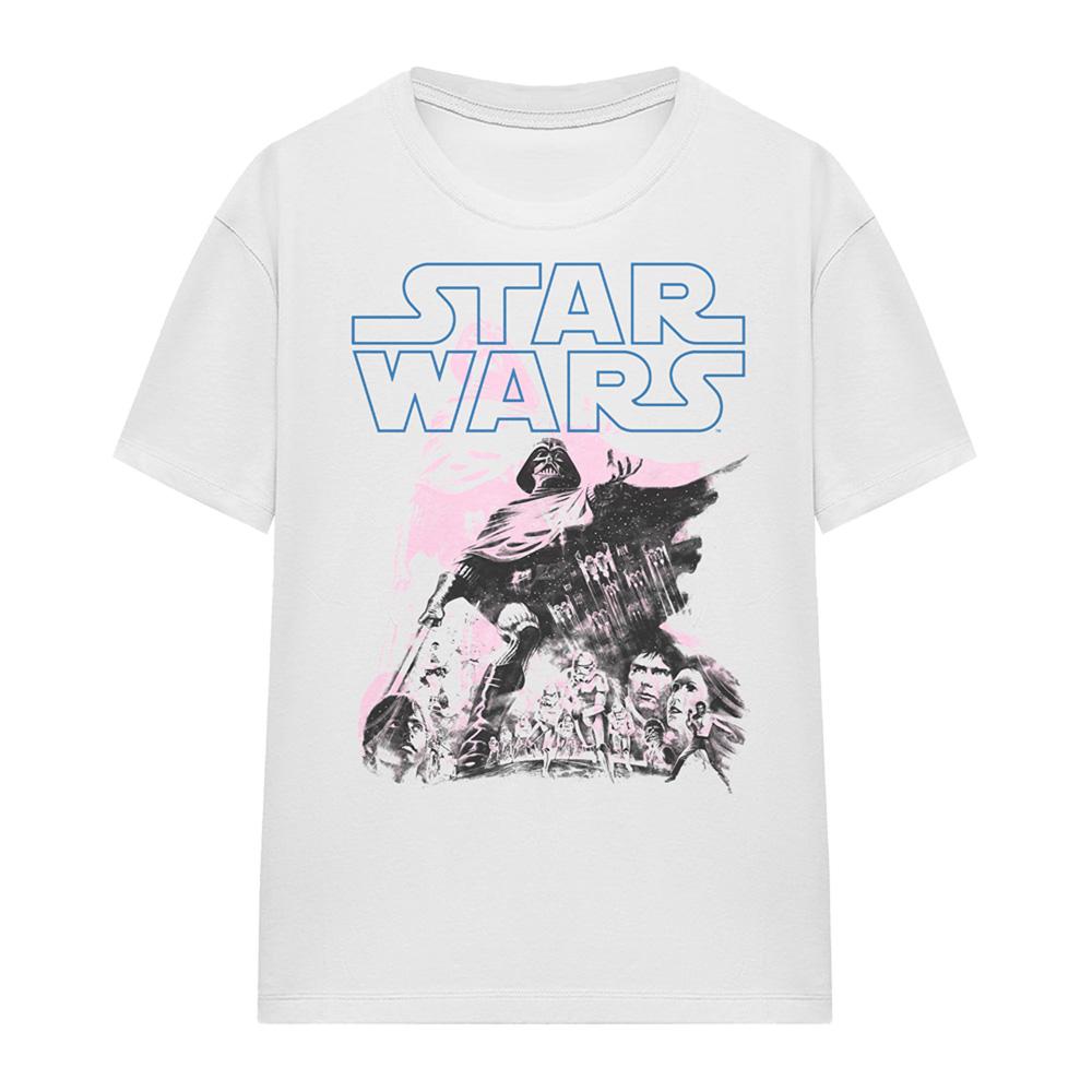 Star Wars Womens/Ladies Darth Vader Retro Poster T-Shirt