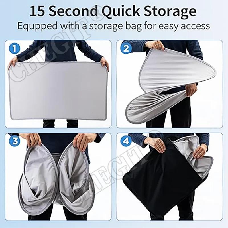 Sonnenblenden für Tesla Model 3/ Y 2017-2025 Eistuch Schnalle Sonnenblende Glas Frontscheibe Heckscheibe Dachfenster Zubehör