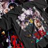Anime Dandadan Okarun Momo Ayase Team Up Graphic Black TShirt All Size