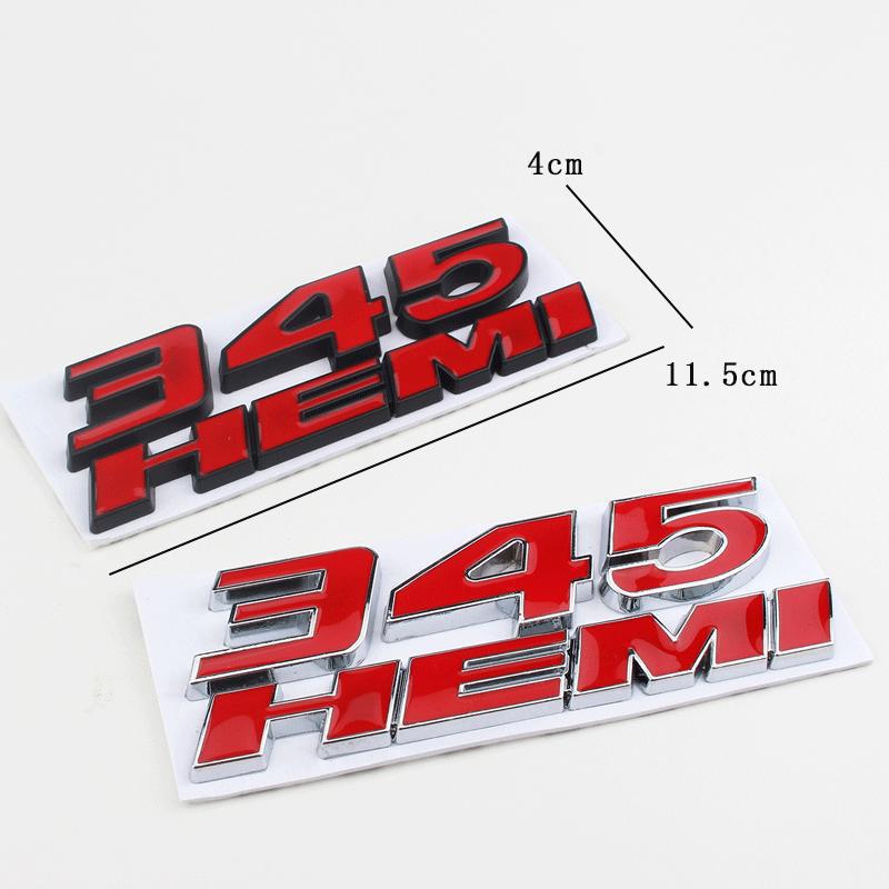 Dodge 345 HEMI Modifiziertes Aufkleber: RAM 1500/2500 Pickup Truck Emblem Metallaufkleber