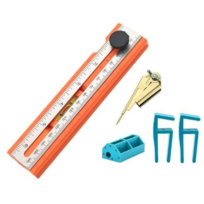 Adjustable Multifunctional Angle Ruler Woodworking Protractor Level Measure Tool With Depth Gauge Accessories
