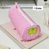 Large Capacity Pencil Case Strawberry Embroidery Stationery Pouch Cute Pen Bag  Back To School