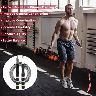 Aluminum Alloy Steel Wire Speed Jump Rope - Foldable Grip Skipping Rope for Fitness, Boxing & Cardio