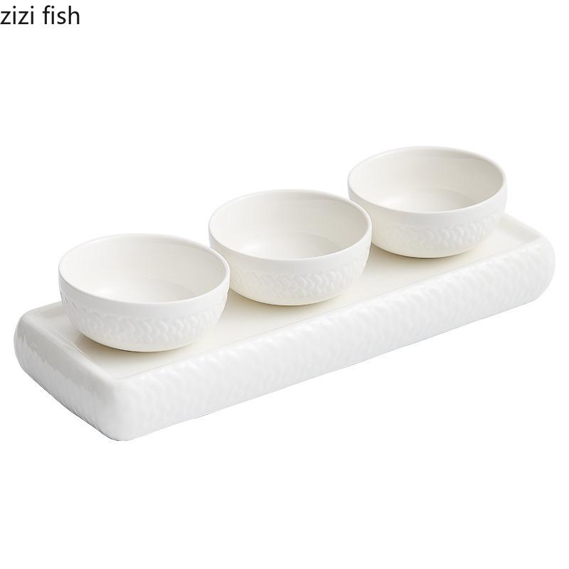 White Ceramic Dining Plate Dessert Bowl Sushi Plates Dim Sum Breakfast Bowl Sashimi Plates Steak Plate Fruit Bowls Snack Tray