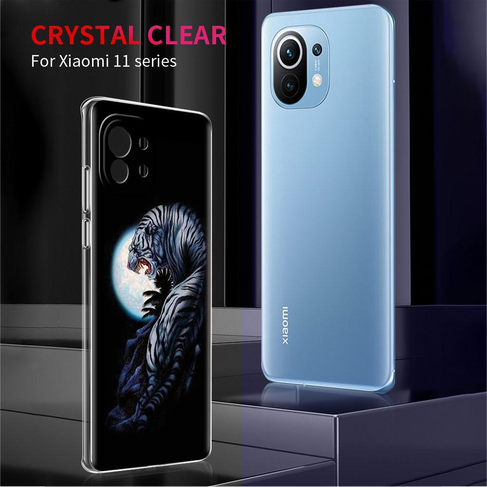 Clear Case For Xiaomi Mi Poco X3 NFC M3 Pro F3 F1 11 Lite 12 Note 10 11T 9T Transparent Phone Cover Lion Tiger Wolf