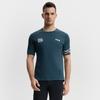 Fila Cycling Comfortable Sports Versatile Breathable Knitted Short Sleeve T-Shirt Men Tops Dark-Reef-Blue A11M518102F-DB