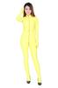 Smooth Knit Catsuit Covering Fingers and Toes [KN17-5H] (Women's Size L, Yellow)
