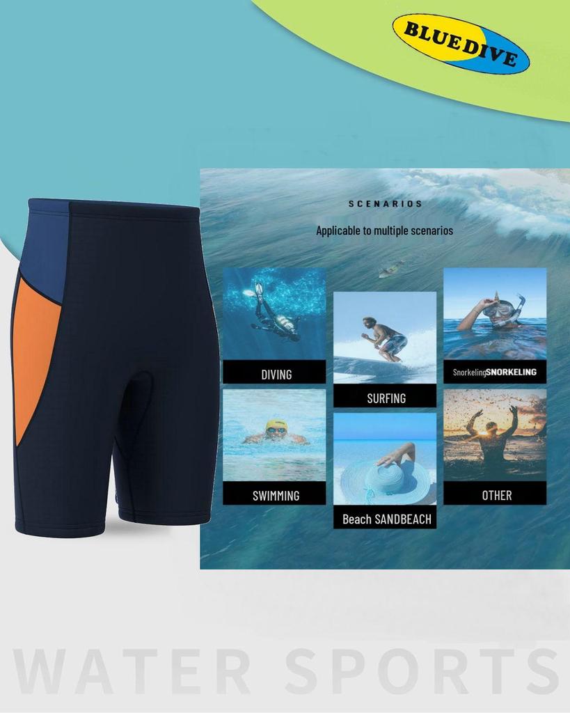 Unisex 3mm Thermal Scuba Diving Pants - Five-Point Design for Surfing, Sailing, and Free Diving
