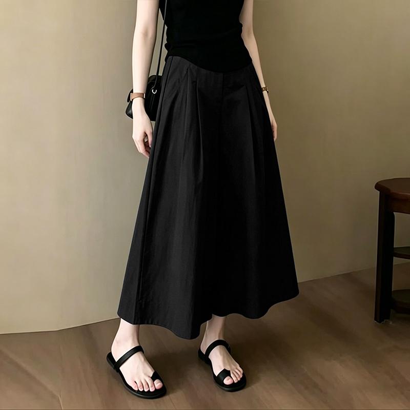 ZANZEA Pantaloni Culotte Larghi Casual da Donna a Vita Elasticizzata Monocolore