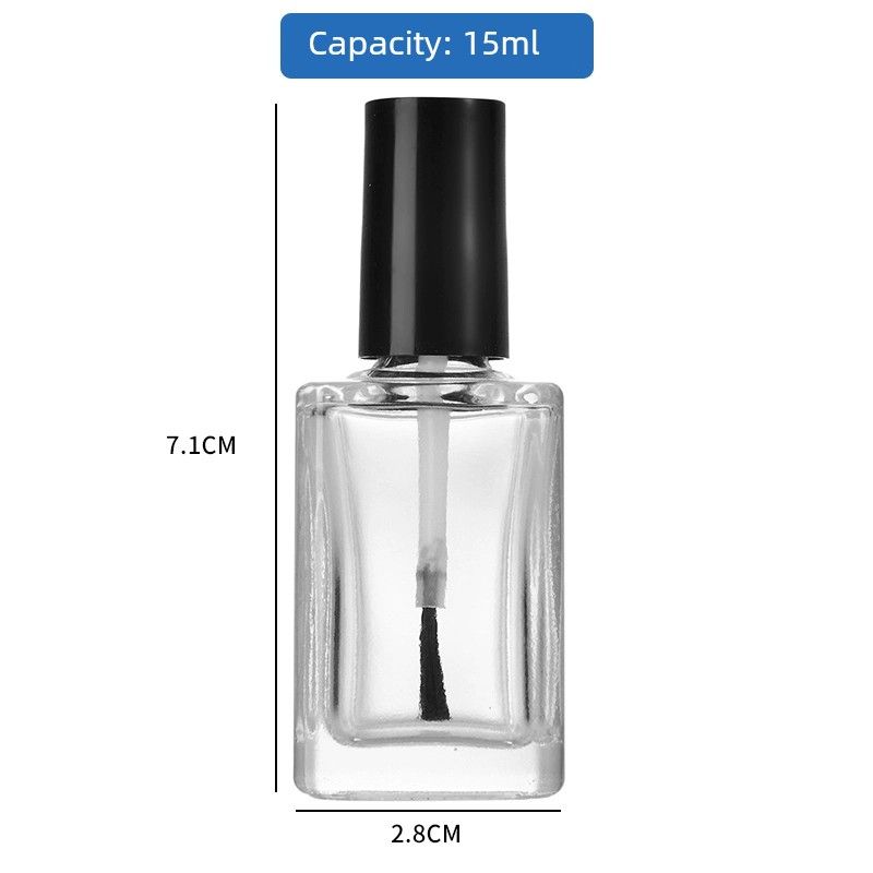 Factory Direct Sales In Stock Nail Polish Bottle Empty Glass Bottle Brush with Lid Nail Polish Sub-Packaging Blush Glue Medicine Bottle Lot