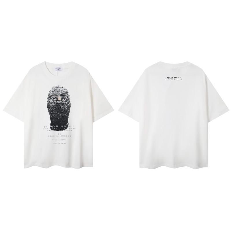Stranger Things Masked Man Print Tee Men's American IH NOM UH NIT High Street Summer T-Shirt Casual Oversized Top