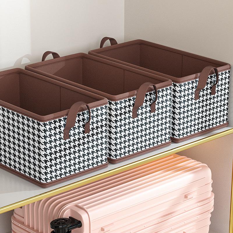 50x30x26CM Storage Box Non-Woven+PP Board Foldable Closet Organizer Bin