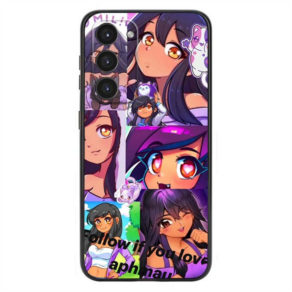 A-Aphmau Meow Anime Cats Phone Case For Samsung Galaxy A20,21s,22,31,32,52,53,72,73,80,91 Soft Liquid Silicone Black Cover Samsung a325g