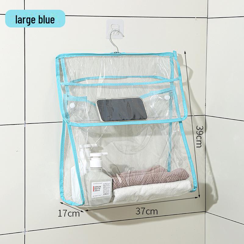 Transparent Waterproof Hanging Toiletries & Clothing Storage Bag for Bathroom or Dorm