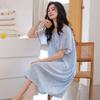 Lyocell Nightdress Women's Summer Thin Short-sleeved Dress Middle-aged Mother Loose Large Size Can Be Worn Outside Loungewear