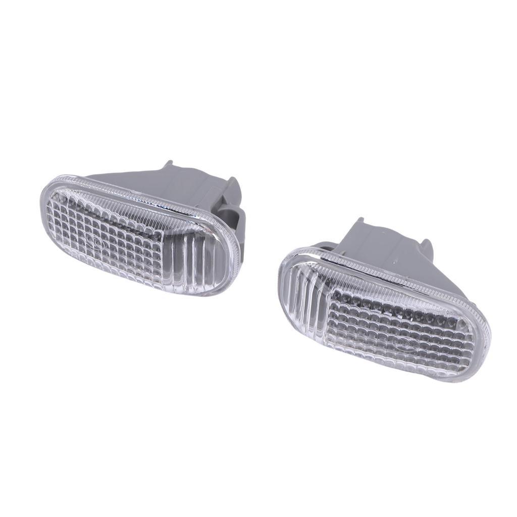 1 Pair Front Side Marker Light Lamp Covers Housing 34301 S5H T02 Replacement for City EP3 Stream Jazz FIT White