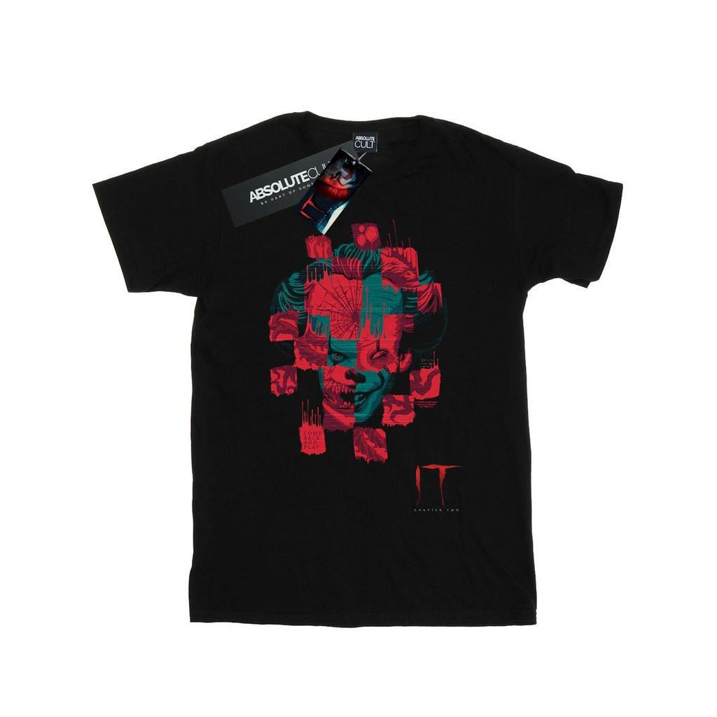 It Chapter 2 Mens Pennywise Face Collage T-Shirt