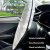 Parked Car Steering Wheel Cover, Soft Quilted Sun Cover, Foldable 43 cm Accessory for Daily Drivers in Warm Weather
