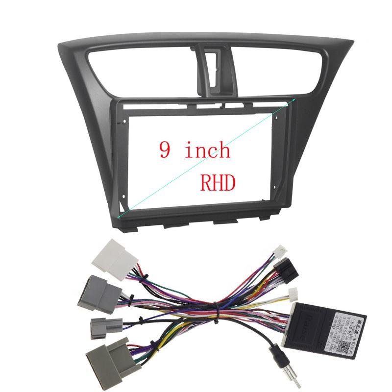 Rama Fascii Radio Auto Pentru Honda Civic 9 FK 2011-2017 European 9 inch Panou Stereo Cablaj Adaptor Cablu Alimentare Decodor Canbus