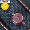 120ml Eleganta Yixing Lila Lerkannor Mästare Handgjorda Bambubladskanna Rå Malm Lila Lera Vattenkokare Kinesisk Zisha Teservis Hantverk