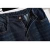 DIMANAF 2026 Autumn Winter New Plus Size Women Jeans Elastic Waist Denim Pants Casual Loose Lady Long Pants Blue