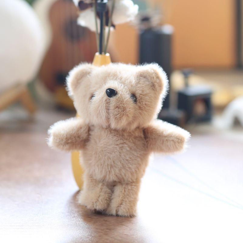 Teddy Bear Plush Keychain Pp Cotton Filled Bag Decor  Kids Gift Animal Stuffed