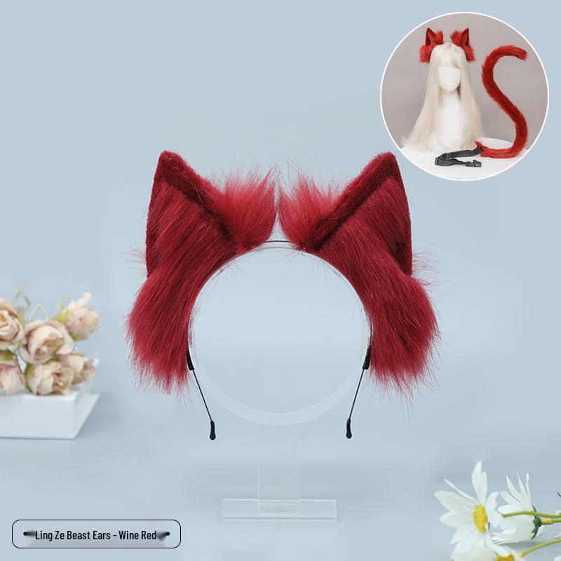 Handcrafted Plush Cat Ear Headband for Cosplay & DIY