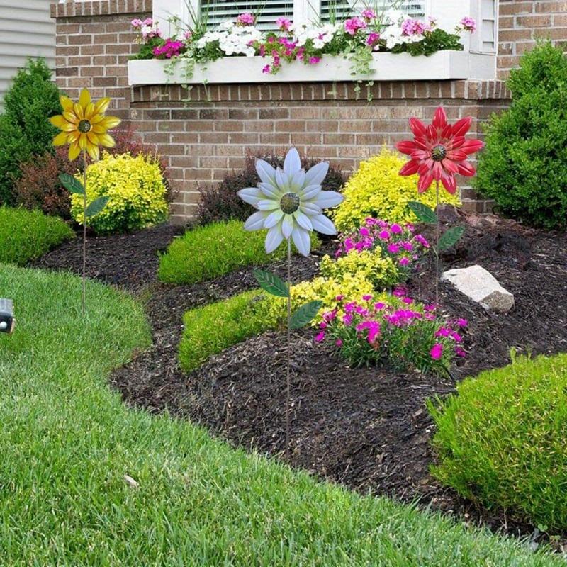 Garden Decor for Outside, Metal Flowers Decorative Garden Stakes for Decor, Yard Garden Decorations for Outdoor Lawn Porch Patio