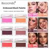 Hot Matte Embossed Blush Palette Rosy Blusher Facial Blush Powder High Pigmented Pink Coral Rouged for Cheeks Smooth Cosmetics