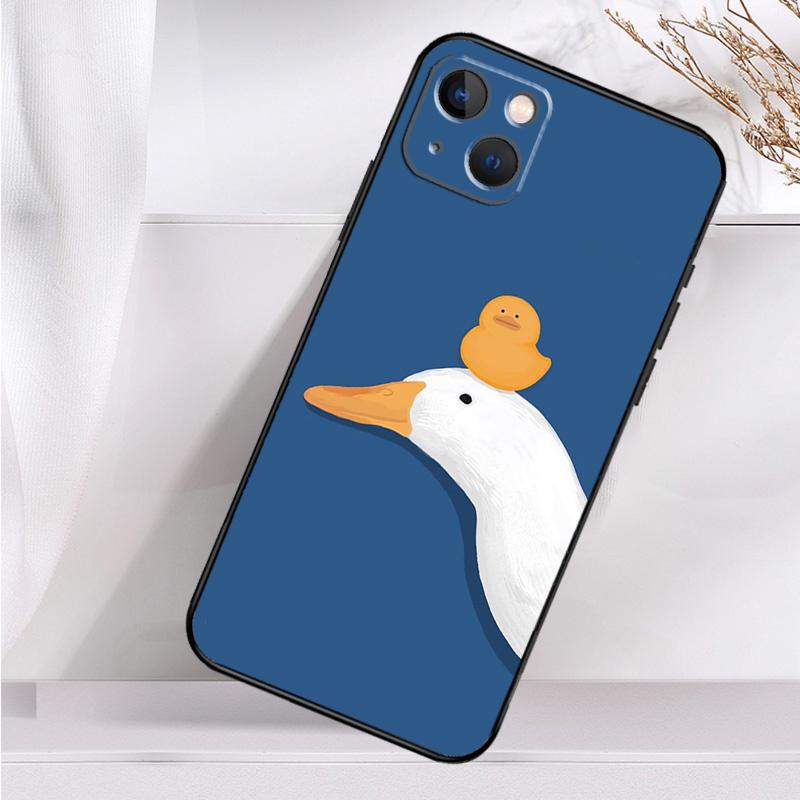 Cartoon Funny Goose Shockproof Case For iPhone 17 16 15 14 11 Pro Max Plus 12 13 Mini 16e 17 Air Phone Cover