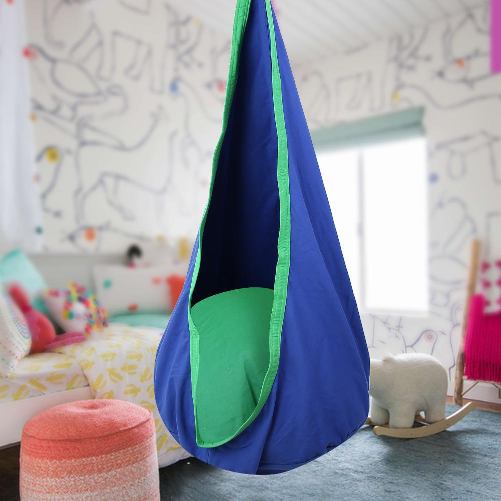Children Kids Pod Swing Ch Furniture Swing Seat Indoor Outdoor green