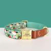 Personalisierte Nylon-Hundeleine Bedruckte Hundeleinen Kostenlose Individuelle Haustier-ID-Halskette Verstellbar für Kleine Mittlere Große Hunde Pitbull Mops