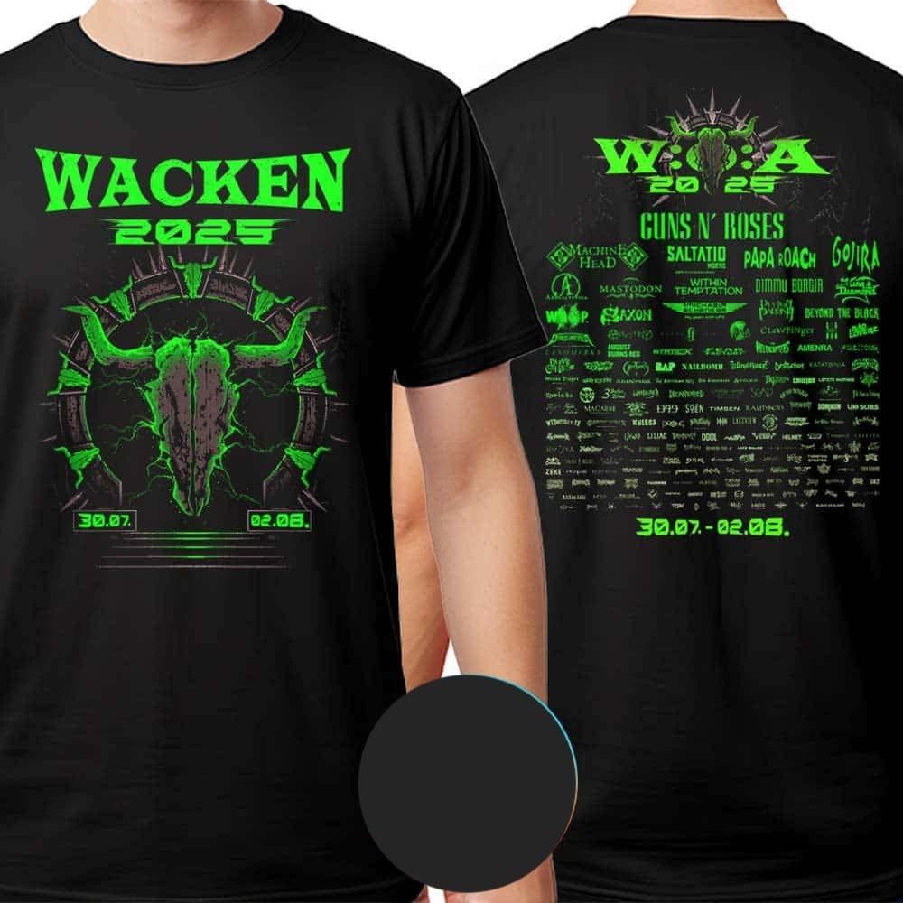 Wacken Open Air 2026 x Stargate Festival Lineup 30. Juli - 2. August 2026 T-Shirt L green