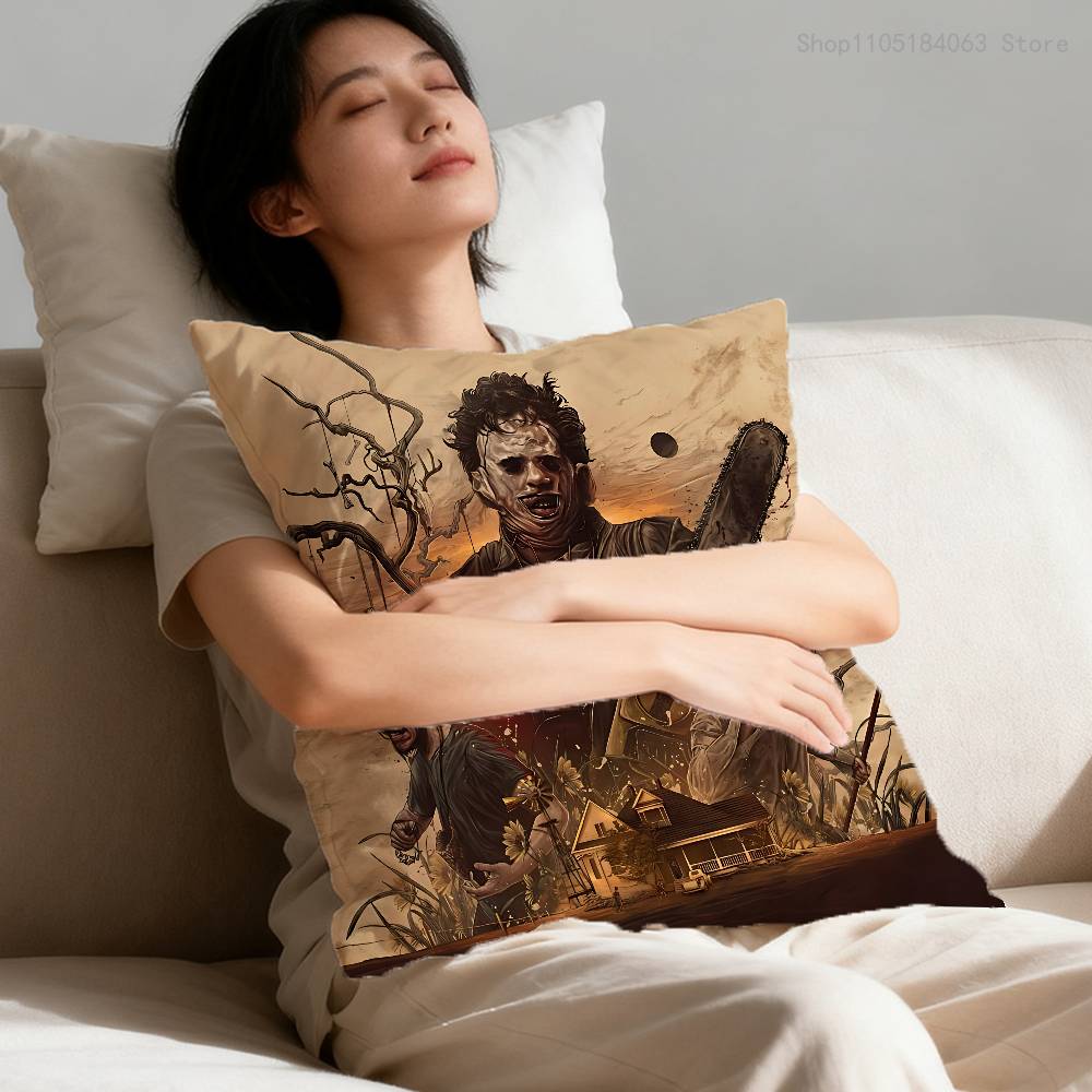 S-Saw Horror M-Massacre Pillow Case For Sofa Decor Car Office Room Printing Cushion Cover Decorations and Protector