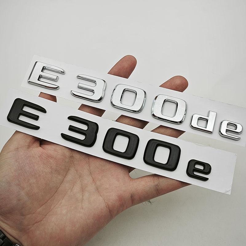 3D ABS Car Letters Logo E300e E300de Badge Sticker Rear Trunk Emblem Decals For Mercedes Benz E300e E300de W213 S213 Accessories