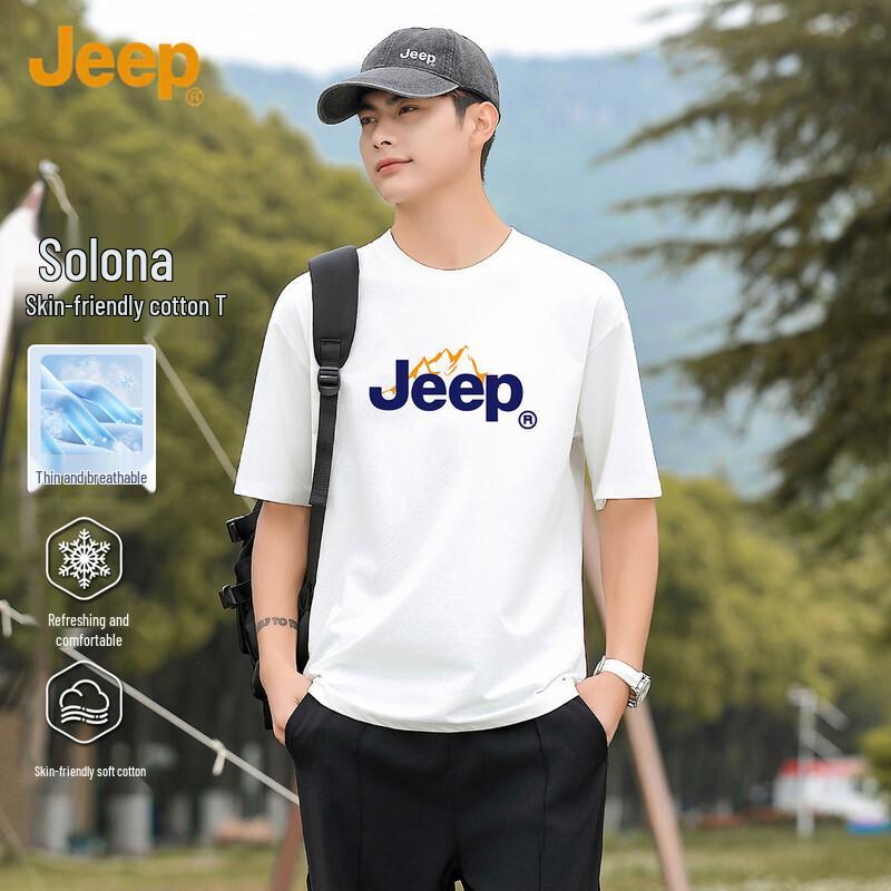 JEEP Men s Summer Breathable Loose Fit T-Shirt M