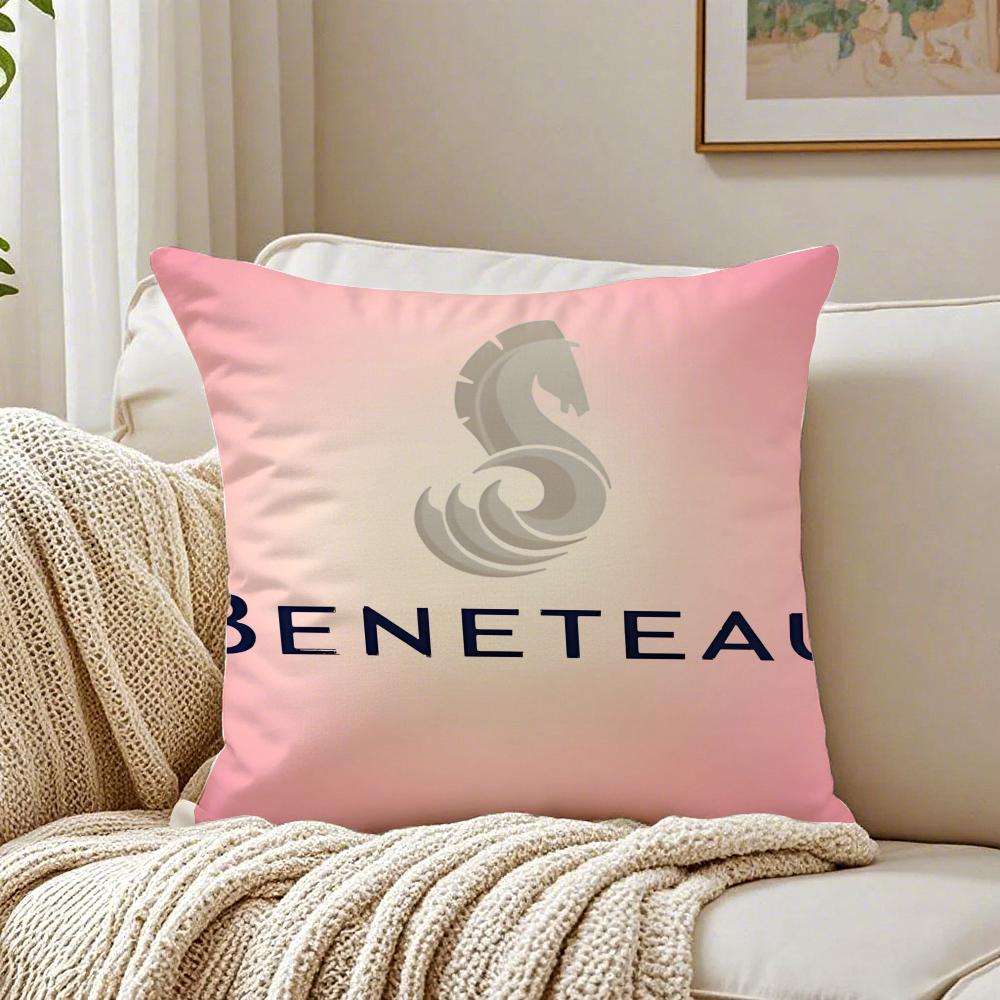 Luxury Brand BBeneteau YYachts Cushion Cover Linen Pillowcase Soft for Sofa Bed Home Room Decor