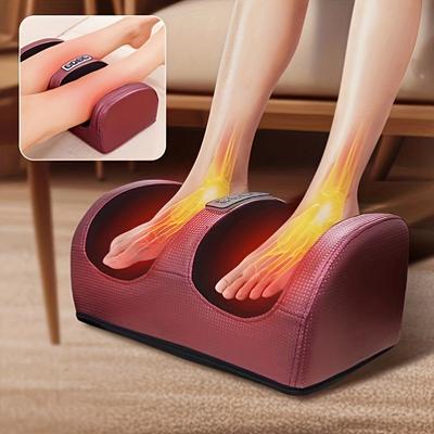 Elektrisches Fußmassagegerät Shiatsu Kneten Tiefengewebe Entspannen Beheizte Rolle Wadenentlastung Müdigkeit Muskelvibrationsmaschine Gesundheit Entspannen