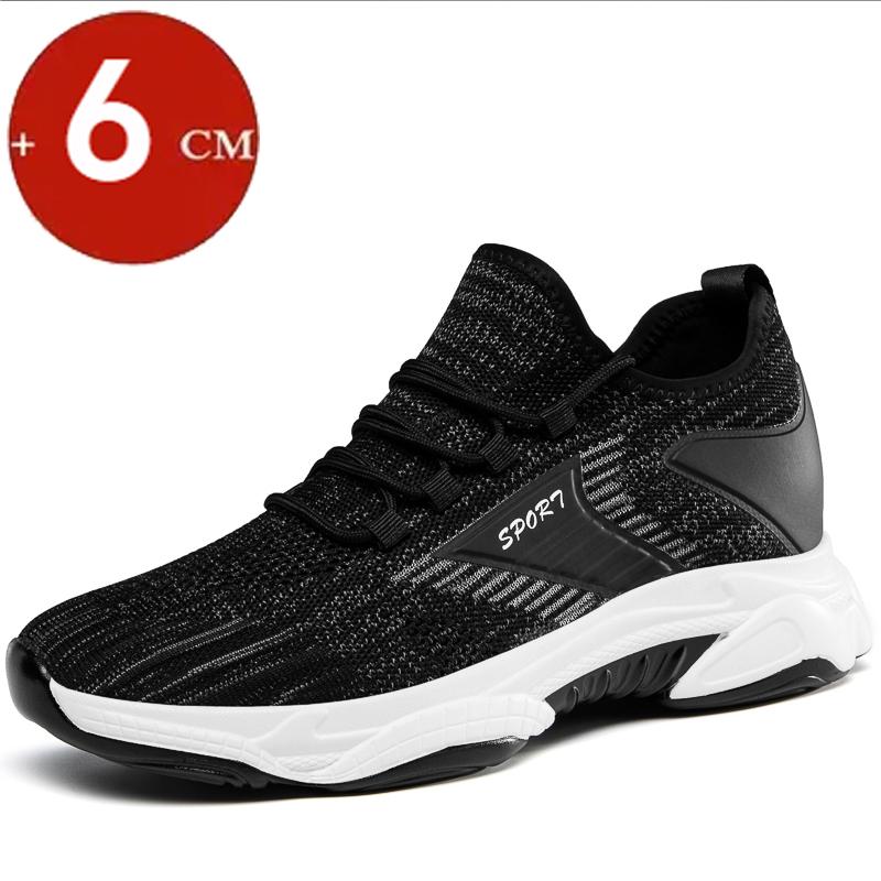 2025 Summer Mesh Elevator Shoes Men Casual Sneakers Breathable Sports Hidden 6cm 8cm Height Increasing Shoes Male Taller Lifting