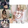 Shelliemay Bear Plush Crossbody Bag With Embroidered Details For Daily Use
