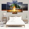 5 template high-definition printing tree thunder canvas picture living room decoration unique landscape wall crafts