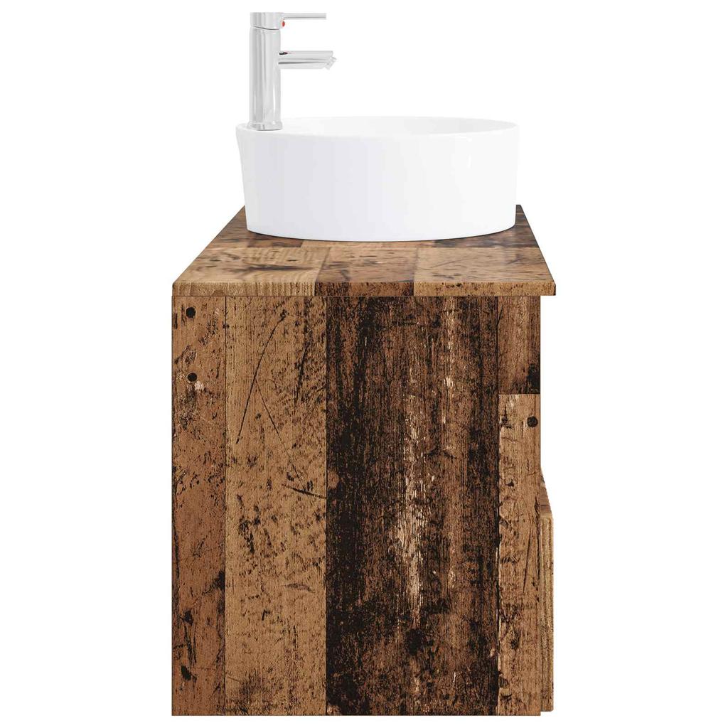 Bathroom Furniture Set 2 Pcs. Reclaimed Wood Engineered Wood