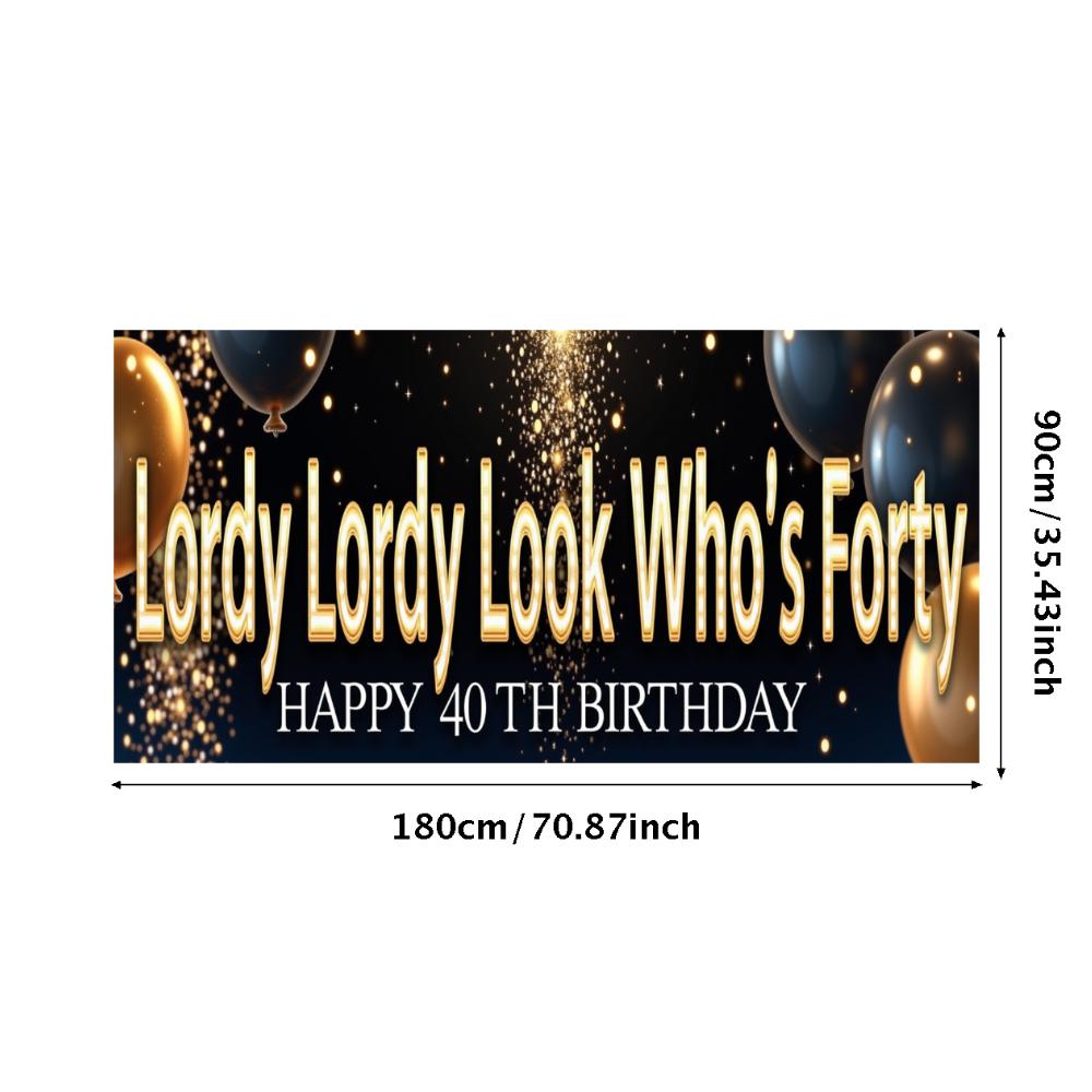 Black Color Birthday Decor Party Decoration 40th Celebration for Celebration Event Event Decoration Birthday Celebration