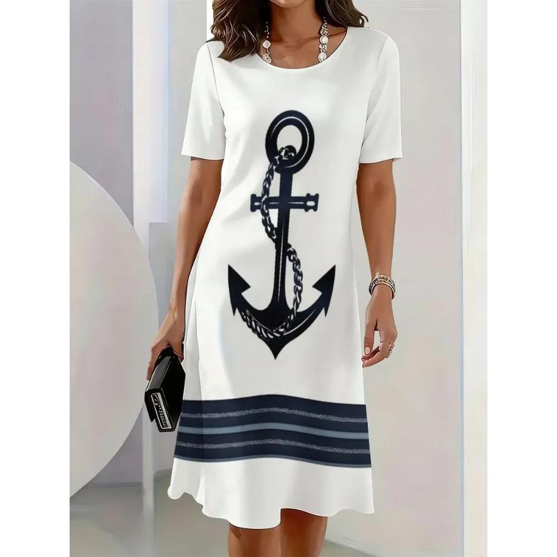 Stylish Simple Women's Dress Loose Versatile Casual Dresses