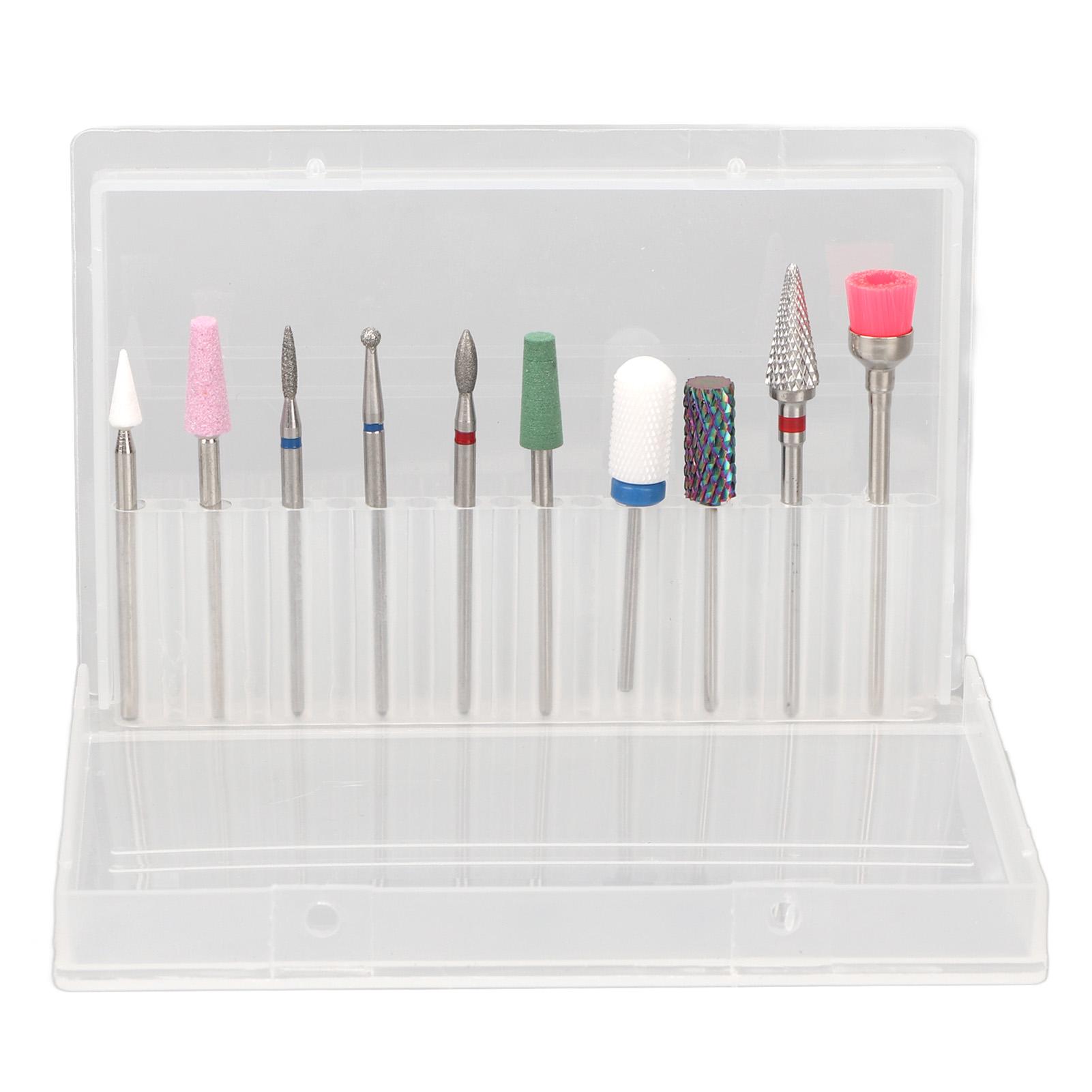 

Набор из 10 шт. фрез для маникюра, портативный, для удаления, полировки, ногтевого клея, керамические фрезы для женщин