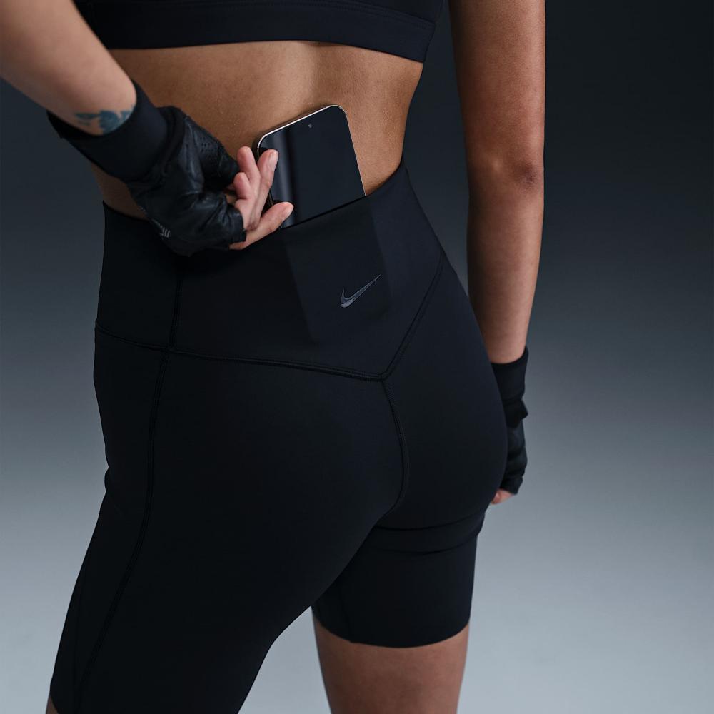 Nike Solid Color Elastic Waist Slim Fit Casual Shorts Women Shorts Black HQ6824010