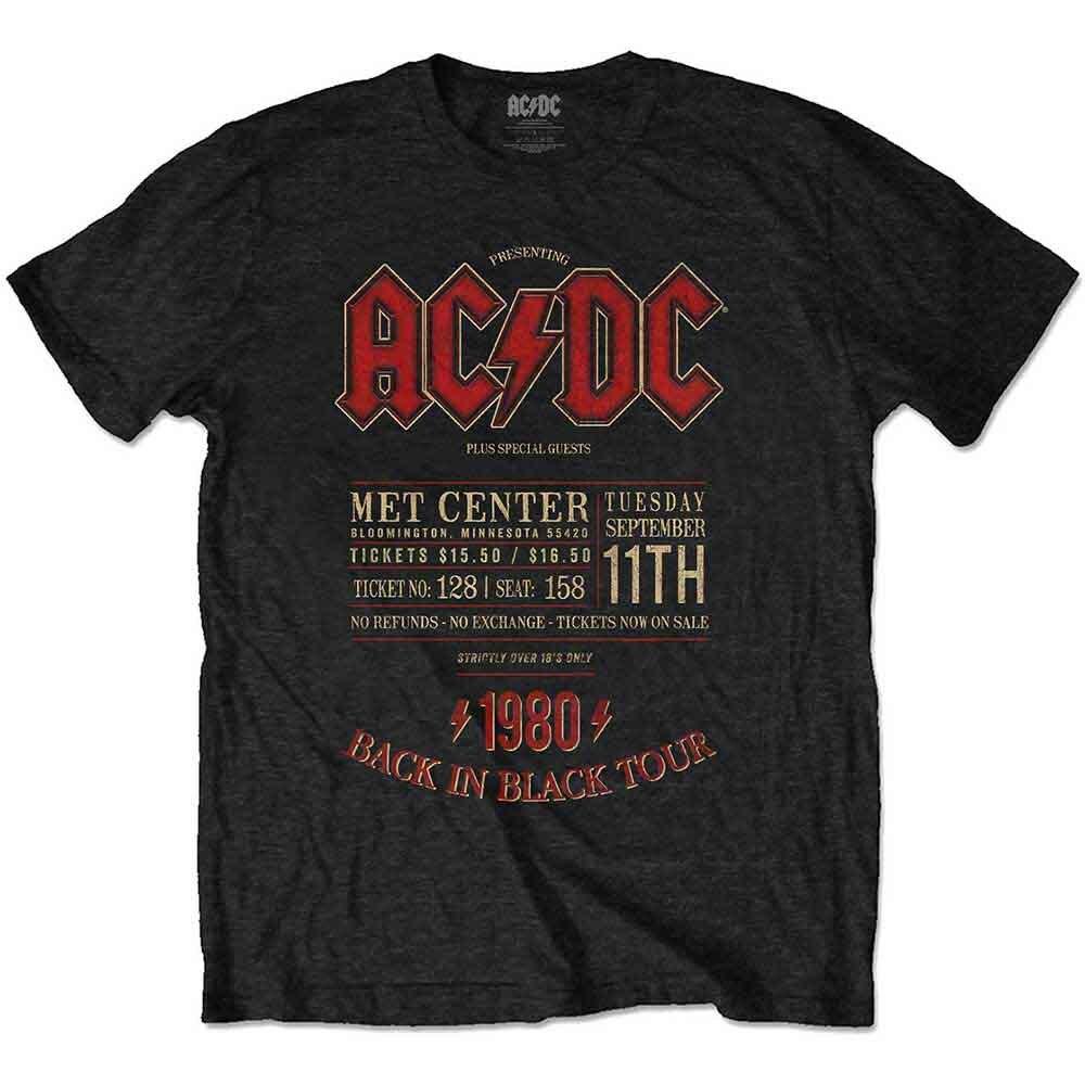 AC/DC Minnesota  80 T-Shirt Black New Unisex T-Shirt S