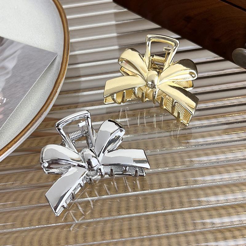 UXSL New Women Simple Metal Bow Hair Claws Vintage Sweet Hair Clips Shark Clip Female Fashion Hairpin Barrettes Hair Accessories
