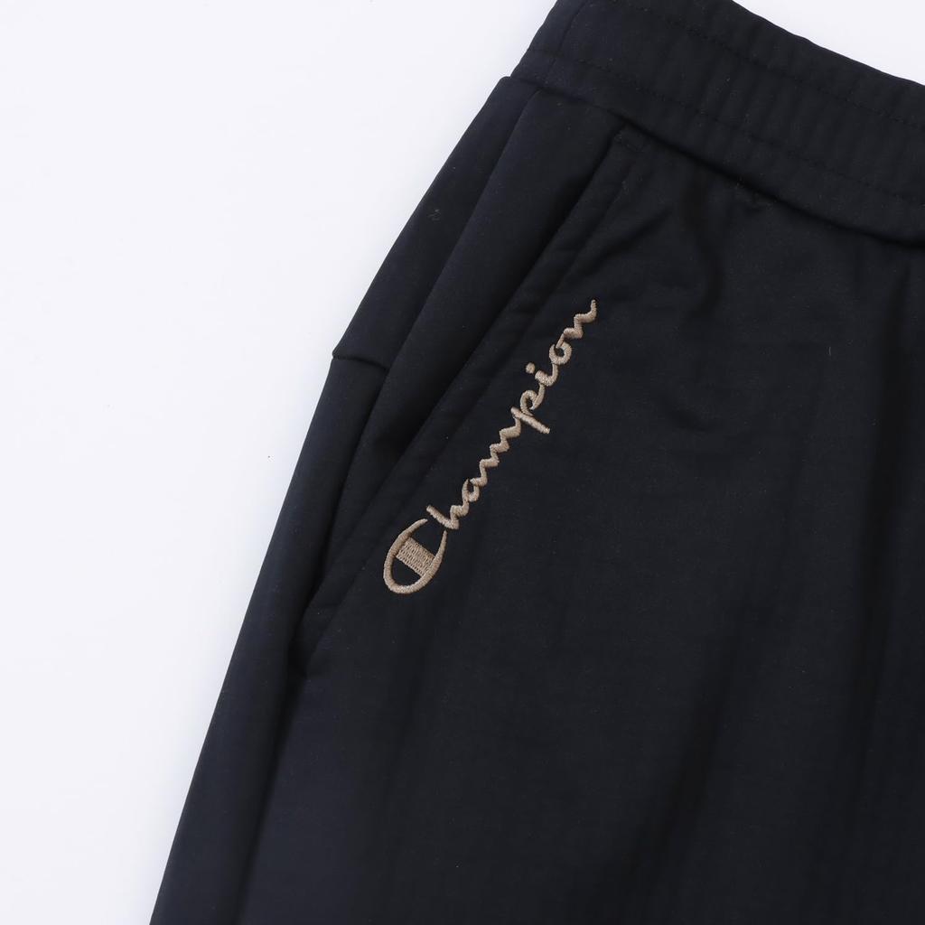 Champion Long with Embroidered for Basic Sports and Training C3-CS211-090-L Pants, Stretch, Warm, Water-Repellent, Windproof, Logo,